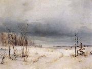 Alexei Savrasov Winter oil painting